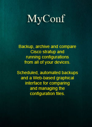 Backup, archive and compare Cisco startup and running configurations from all of your devices.